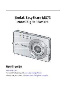 Kodak EasyShare M 873 manual. Camera Instructions.